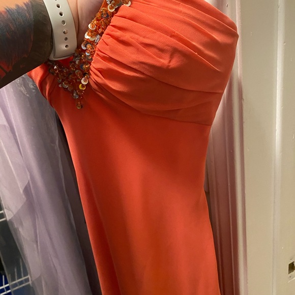 Coral Prom Dress - Picture 6 of 8